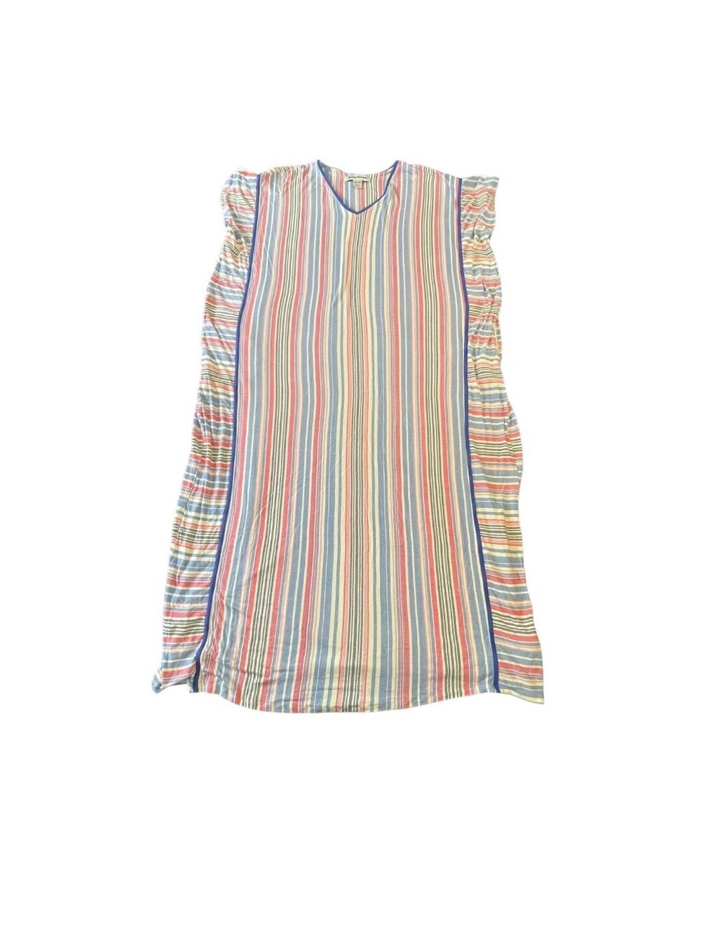 Tommy Bahama Striped Caftan Dress S/M V-Neck Sleeveless Beach Vacation Sundress
